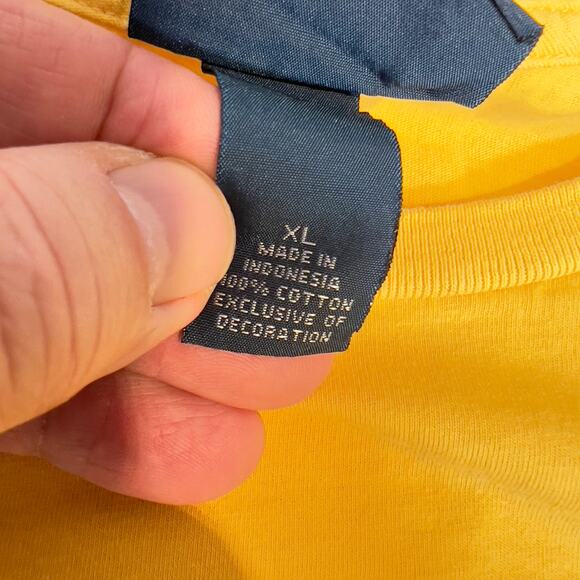 Polo by Ralph Lauren Long Sleeve T-Shirt Men XL Bright Yellow w/ Blue Pony Logo - Picture 6 of 12